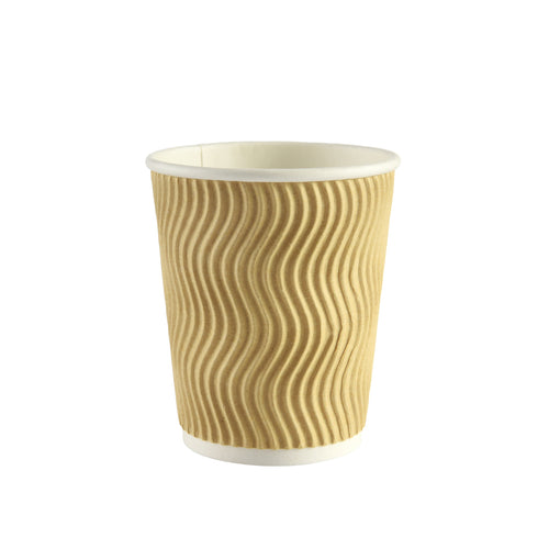 8oz Kraft Ripple Paper Cup - On Sale
