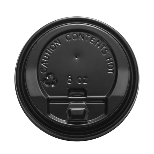 80mm Coffee Cup Lid Black - On Sale