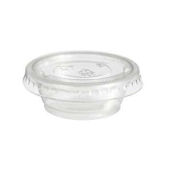 Disposable Plastic Sauce Cups With Lids - Round Containers For