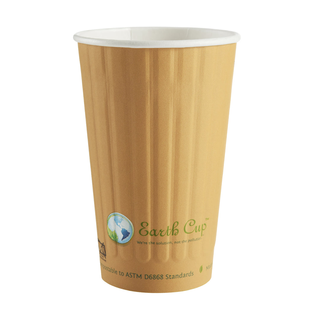 16oz Strip Embossed Paper Cup - Custom Printing