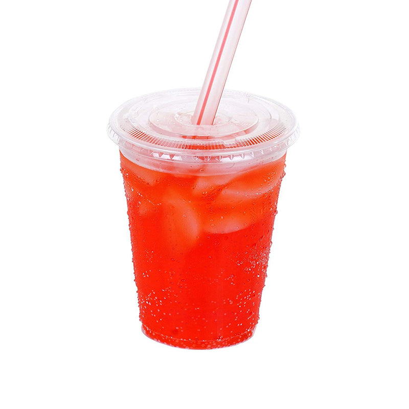 Luck pack AP-14-00 clear pp 14oz plastic cup with dome or flat lids for hot drink