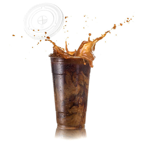 Luck pack AP-24-00 clear pp 24oz plastic cup with dome or flat lids for hot drink