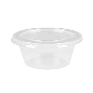 Luck pack APB-03D25-000 clear pp 3.25oz 100ml portion/sauce cup with lids for retail