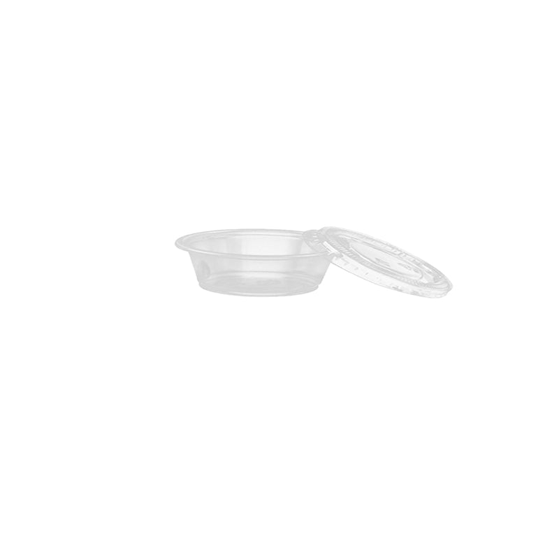 Luck pack APB-0D5-000 clear pp 0.5oz 15ml portion/sauce cup with lids for retail