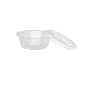 Clear Plastic Portion Cups with Lids, 1.5oz, 150ct | Party Supplies