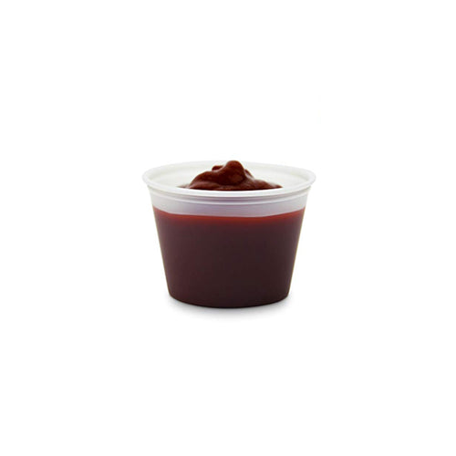 Luck pack ASJ-0D75-000  translucent  ps 0.75oz 23ml portion/sauce cup with lids for retail