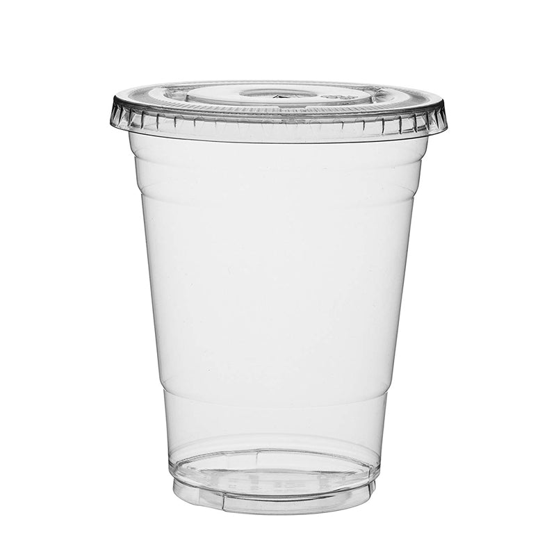 Luck pack AT-14-00 clear pet 14oz plastic cup with dome or flat lids for Cold drink