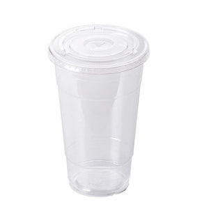 Luck pack AT-24-00 clear pet 24oz plastic cup with dome or flat lids for Cold drink