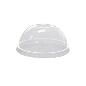 Lucky Pack LTD-085-012T Clear Lid PET Dome Straw Slot , fit 10oz PET cup