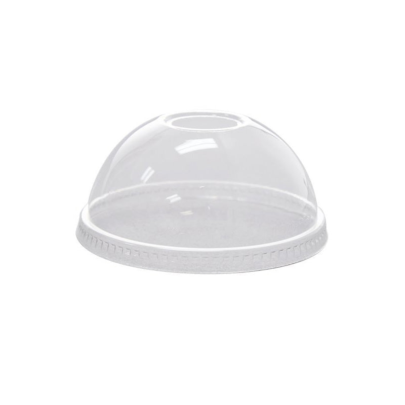 Lucky Pack LTD-085-012T Clear Lid PET Dome Straw Slot , fit 10oz PET cup