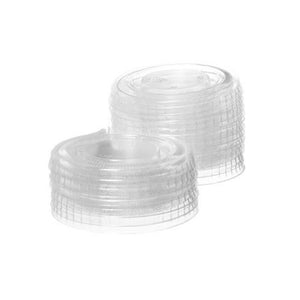 Lucky Pack LTF-085-01T Clear Lid PET Flat Straw Slot , fit 10oz PET cup