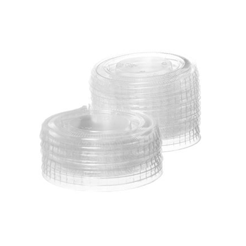 Lucky Pack LTF-085-01T Clear Lid PET Flat Straw Slot , fit 10oz PET cup